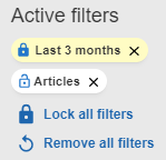 Locked active filter