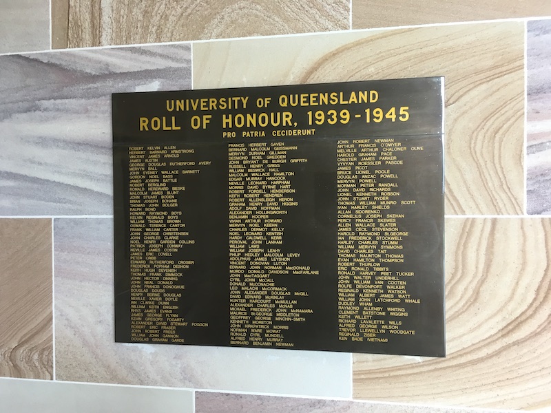 University of Queensland Roll of Honour 1939 to 1945