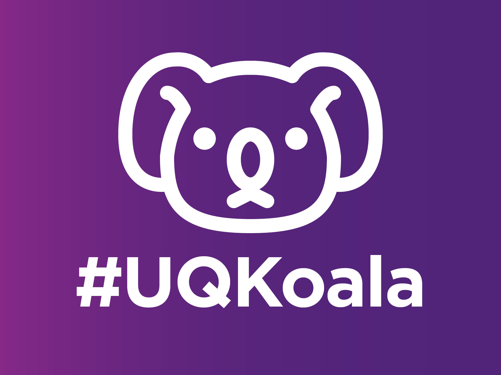 An icon showing a koala's face on a purple background with the text "#UQKoala" underneath