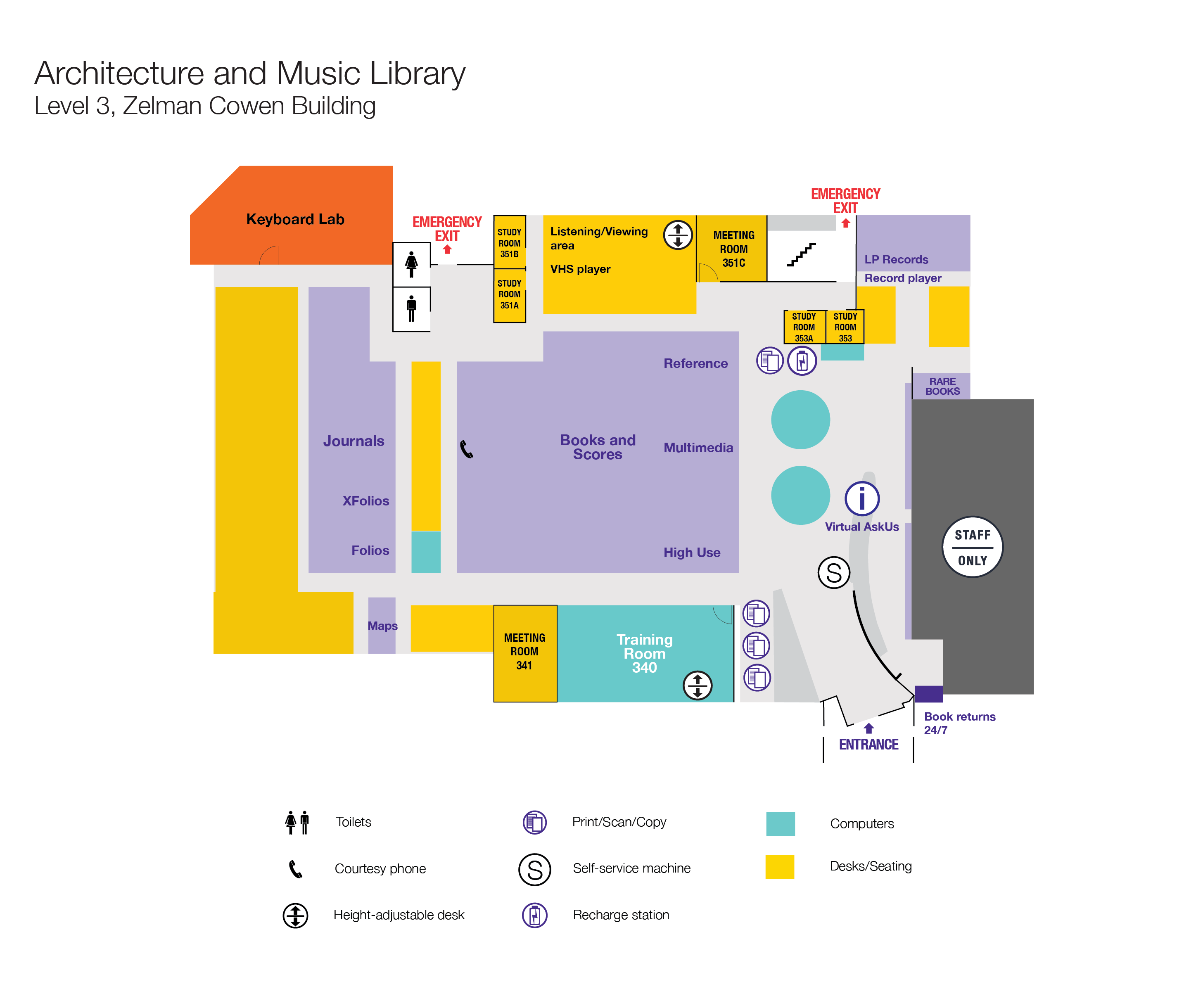 Architecture and Music Library floor plan
