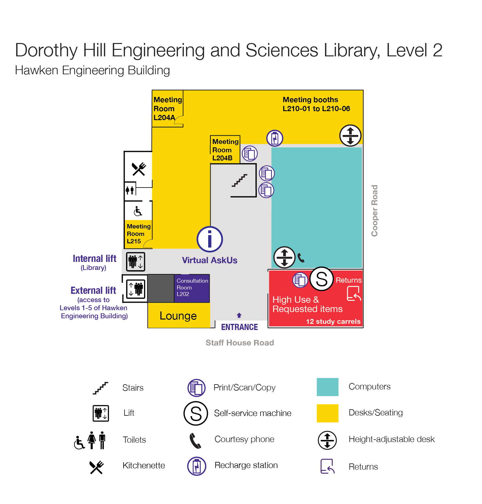 Level 2 Floor plan, Dorothy Hill Engineering and Sciences Library