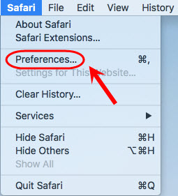 click on preferences