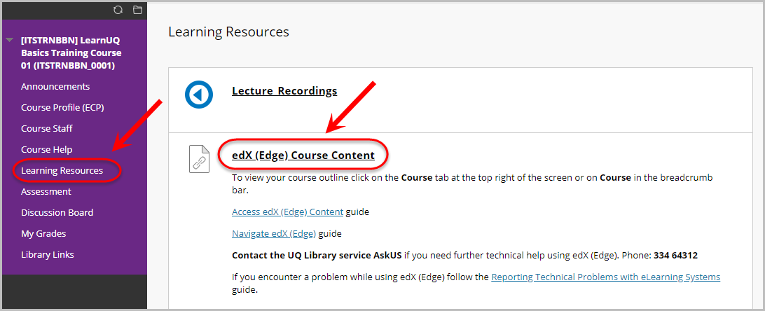 edX (Edge) Course Content