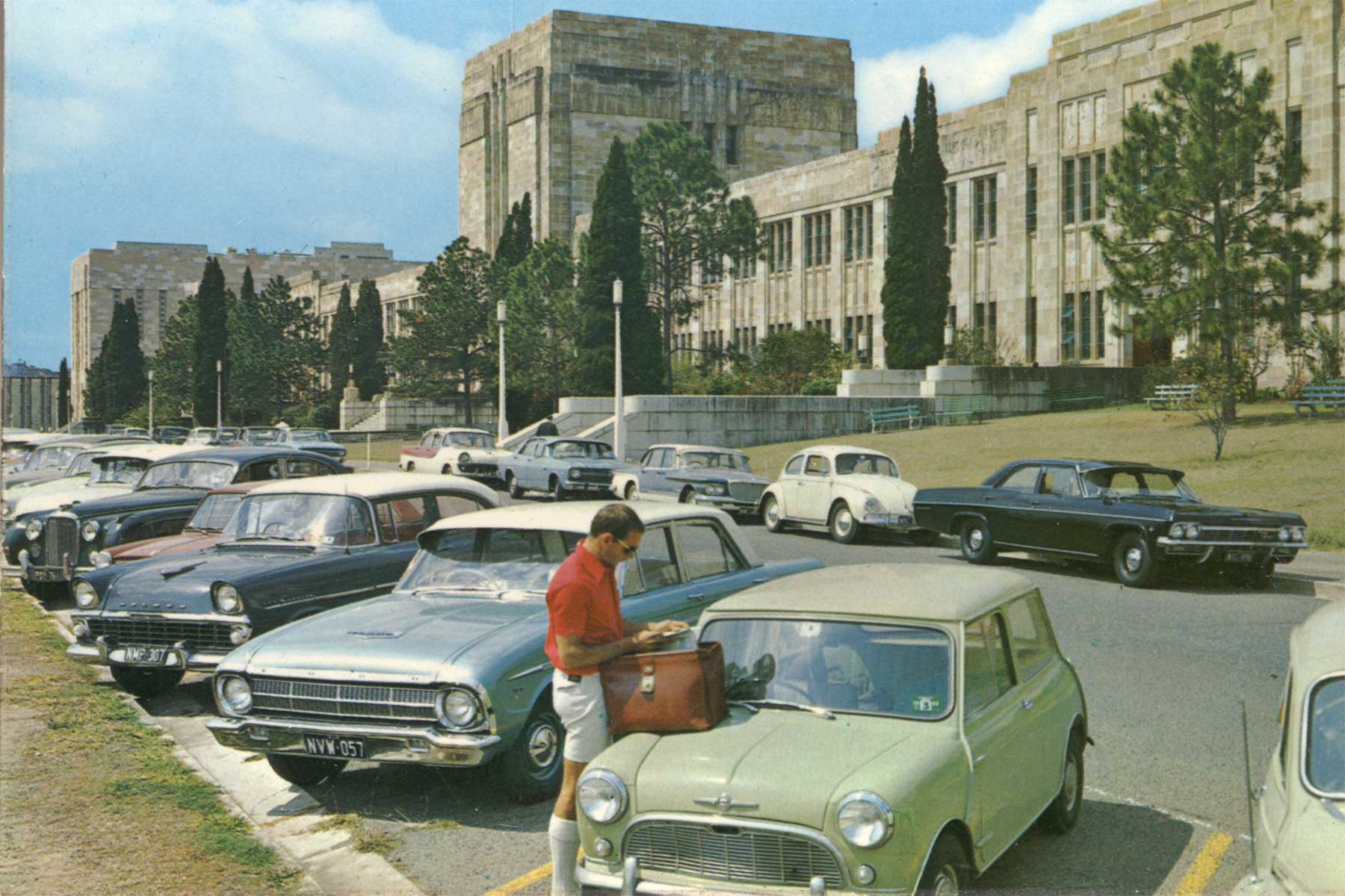Forgan Smith building, University at St Lucia, Brisbane, Queensland, Australia, c1960s.