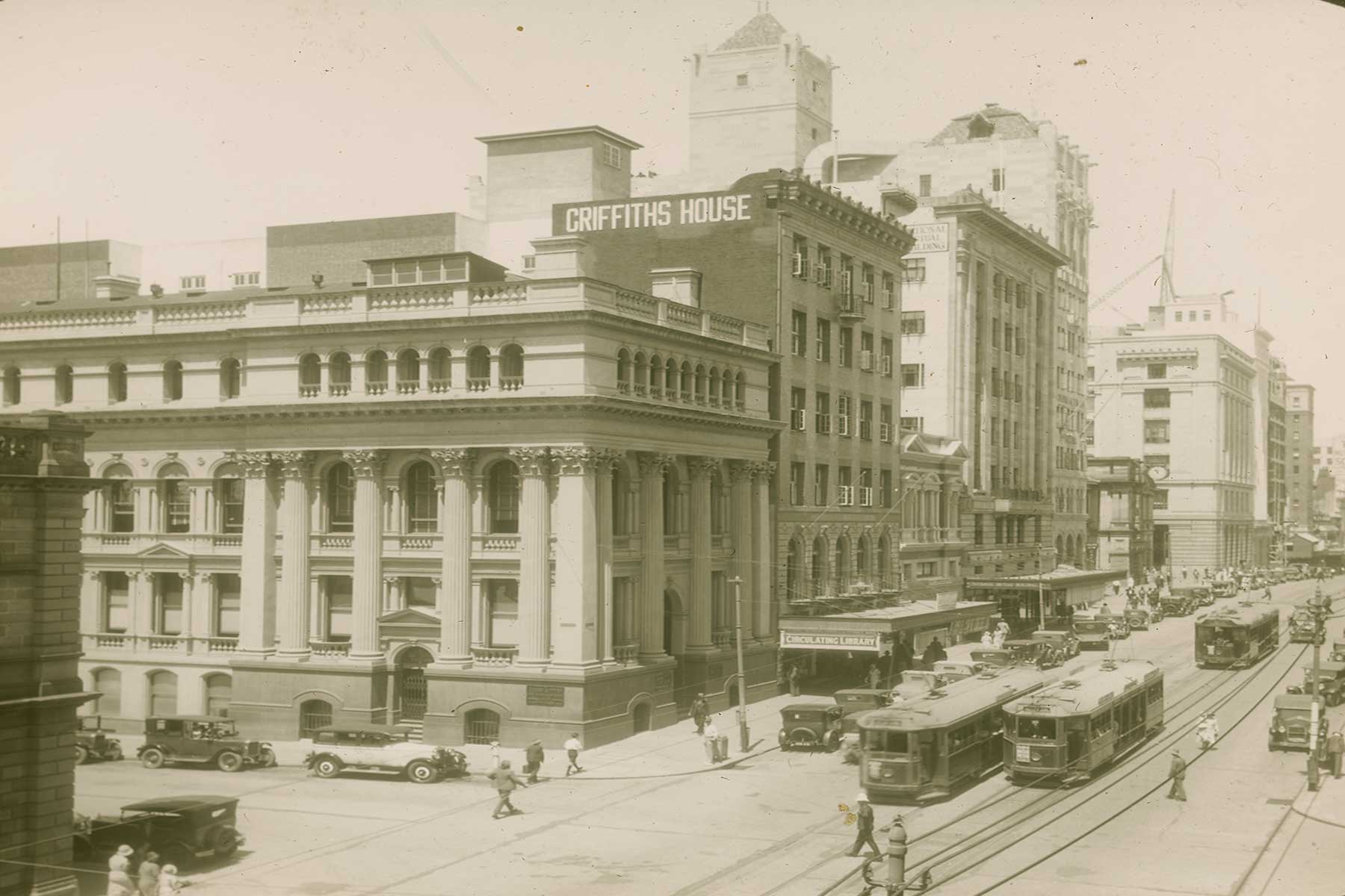 Queen and Creek Streets, Brisbane, c1910
